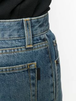 Saint Laurent raw edge denim mini skirt