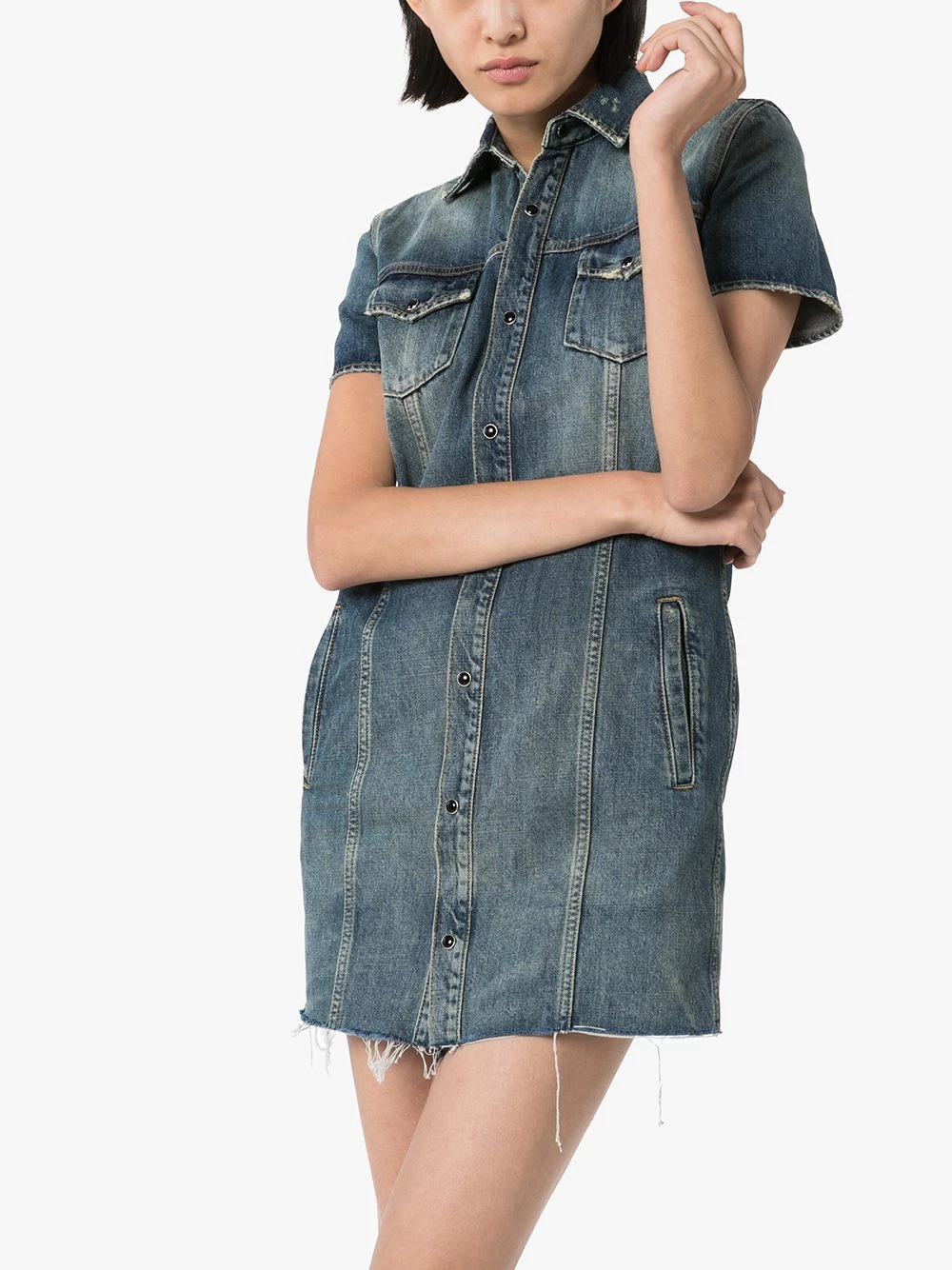 Saint Laurent denim mini dress