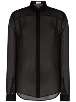 Saint Laurent sheer button-up shirt