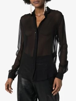 Saint Laurent sheer button-up shirt