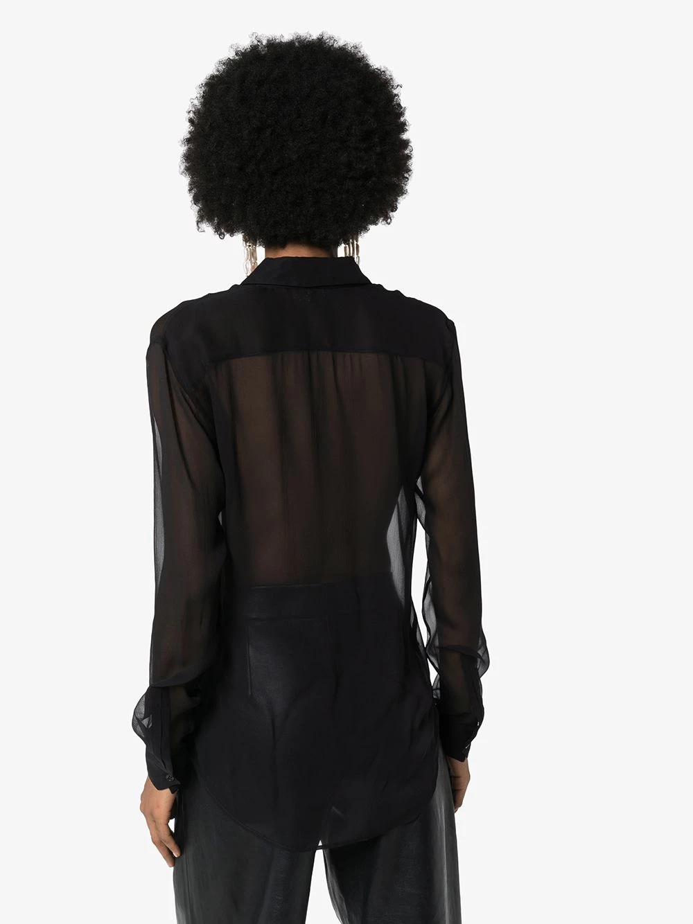 Saint Laurent sheer button-up shirt