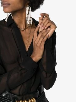 Saint Laurent sheer button-up shirt