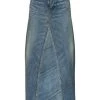 Saint Laurent high-waisted maxi denim skirt