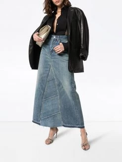 Saint Laurent high-waisted maxi denim skirt