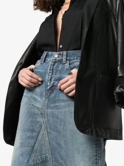 Saint Laurent high-waisted maxi denim skirt
