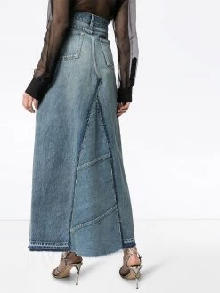 Saint Laurent high-waisted maxi denim skirt