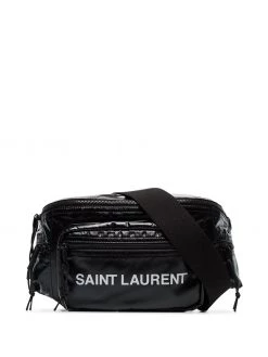 Saint Laurent logo printed padded belt bag