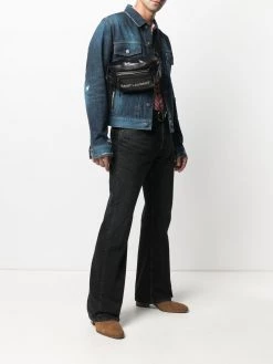 Saint Laurent logo printed padded belt bag