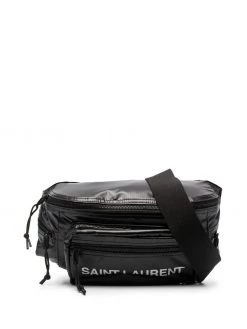Saint Laurent logo printed padded belt bag