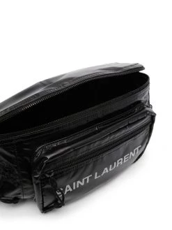 Saint Laurent logo printed padded belt bag