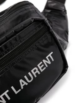 Saint Laurent logo printed padded belt bag