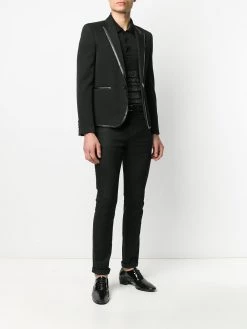 Saint Laurent contrast trim blazer