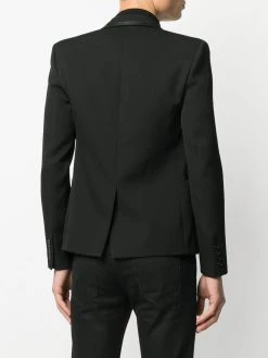 Saint Laurent contrast trim blazer