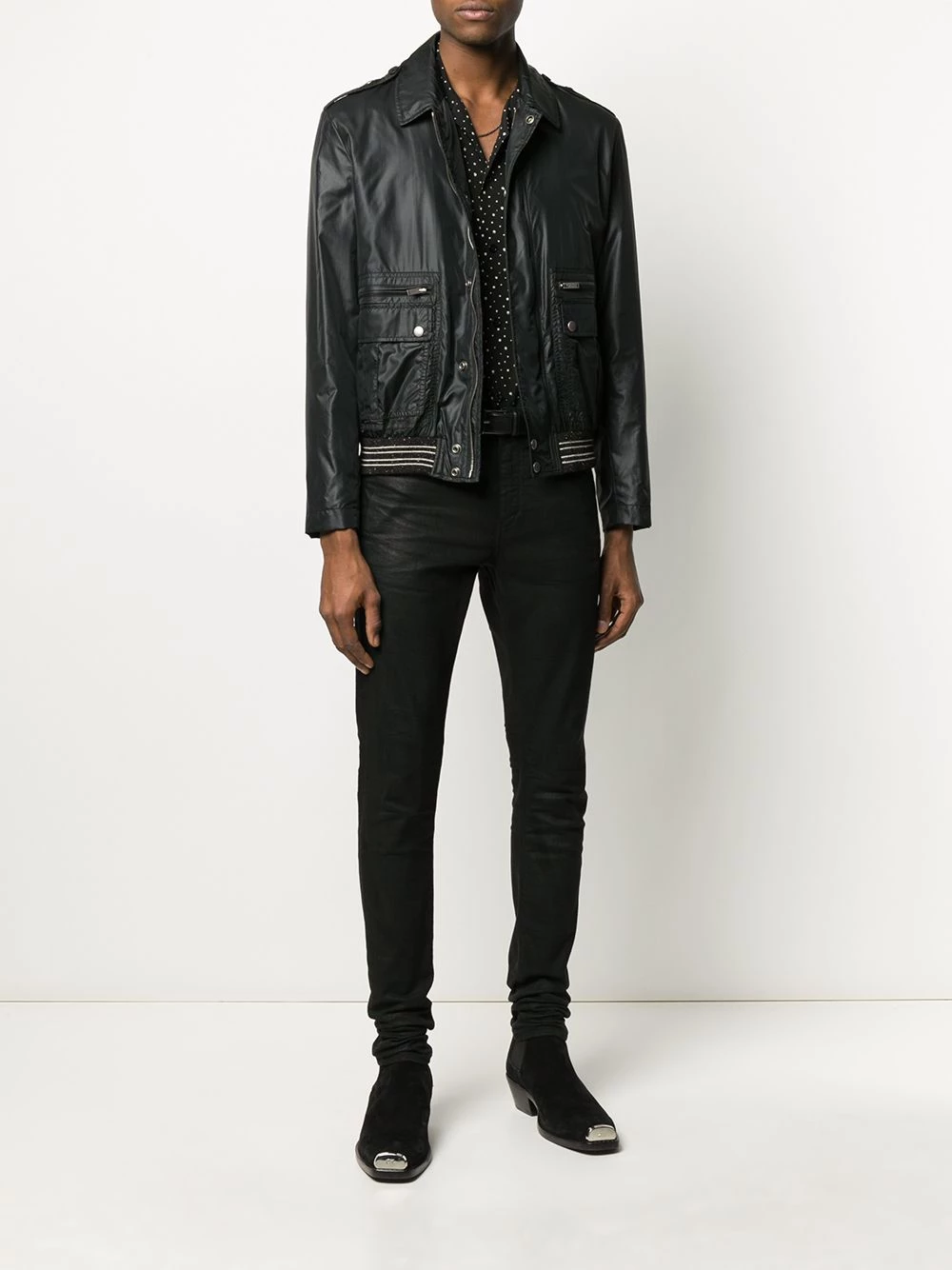 Saint Laurent collared bomber jacket