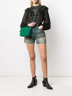 Saint Laurent high-waisted denim shorts
