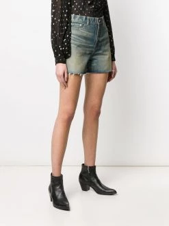 Saint Laurent high-waisted denim shorts