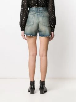 Saint Laurent high-waisted denim shorts
