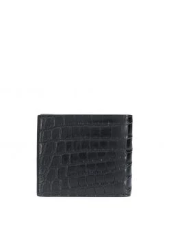 Saint Laurent croc-effect bi-fold wallet