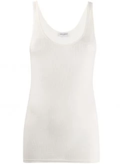 Saint Laurent semi-sheer rib-knit tank top