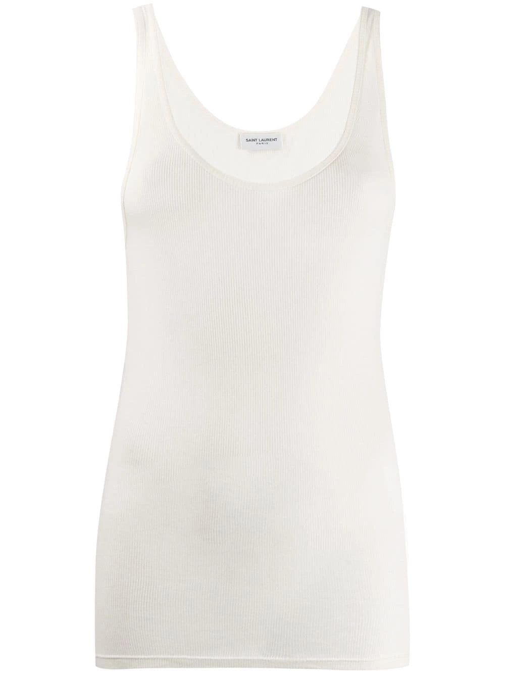 Saint Laurent semi-sheer rib-knit tank top
