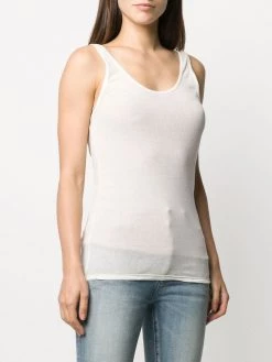 Saint Laurent semi-sheer rib-knit tank top
