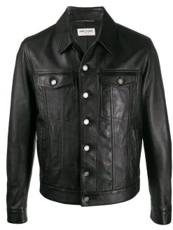 Saint Laurent button-up leather jacket