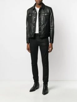 Saint Laurent button-up leather jacket