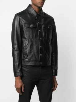 Saint Laurent button-up leather jacket