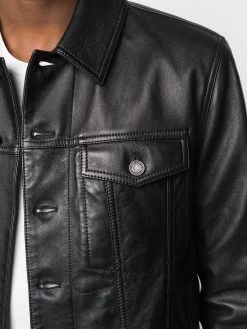 Saint Laurent button-up leather jacket