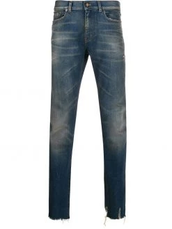 Saint Laurent stonewashed straight leg jeans