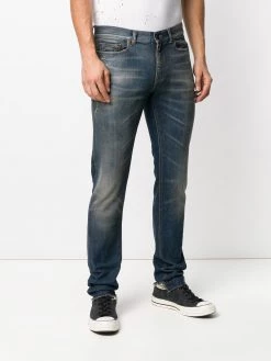 Saint Laurent stonewashed straight leg jeans