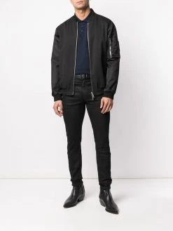 Saint Laurent embroidered Monogram polo shirt