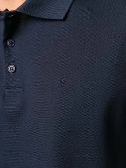 Saint Laurent embroidered Monogram polo shirt