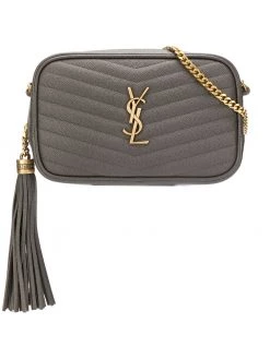 Saint Laurent quilted logo plaque cross body bag