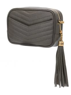 Saint Laurent quilted logo plaque cross body bag