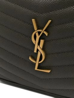 Saint Laurent quilted logo plaque cross body bag