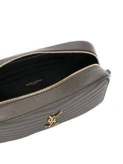 Saint Laurent quilted logo plaque cross body bag