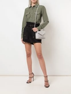 Saint Laurent round stud embellished shirt