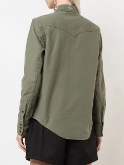 Saint Laurent round stud embellished shirt