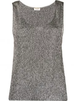 Saint Laurent metallic sleeveless top