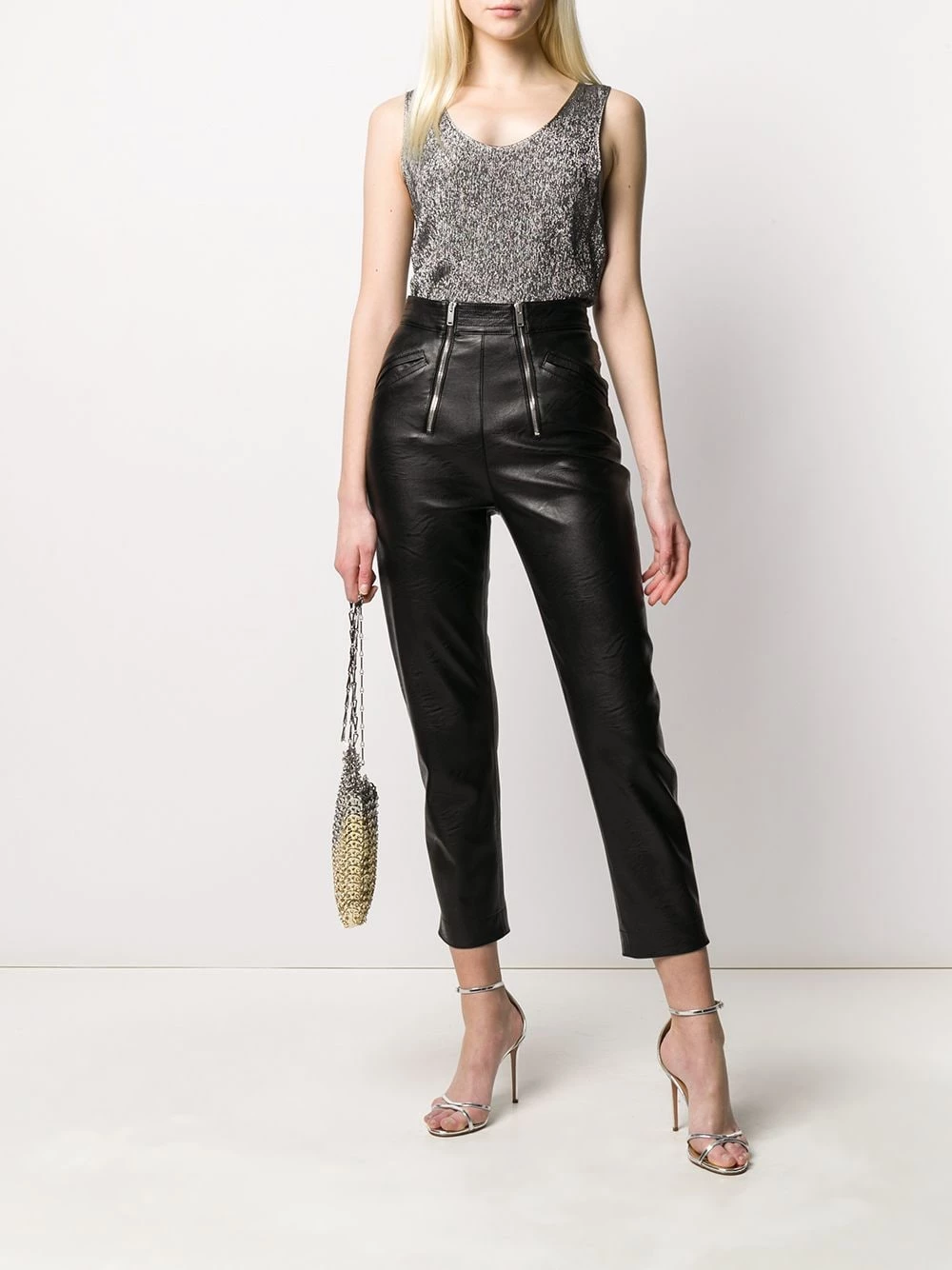 Saint Laurent metallic sleeveless top