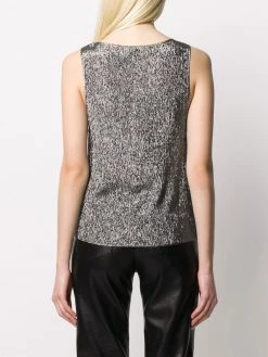 Saint Laurent metallic sleeveless top