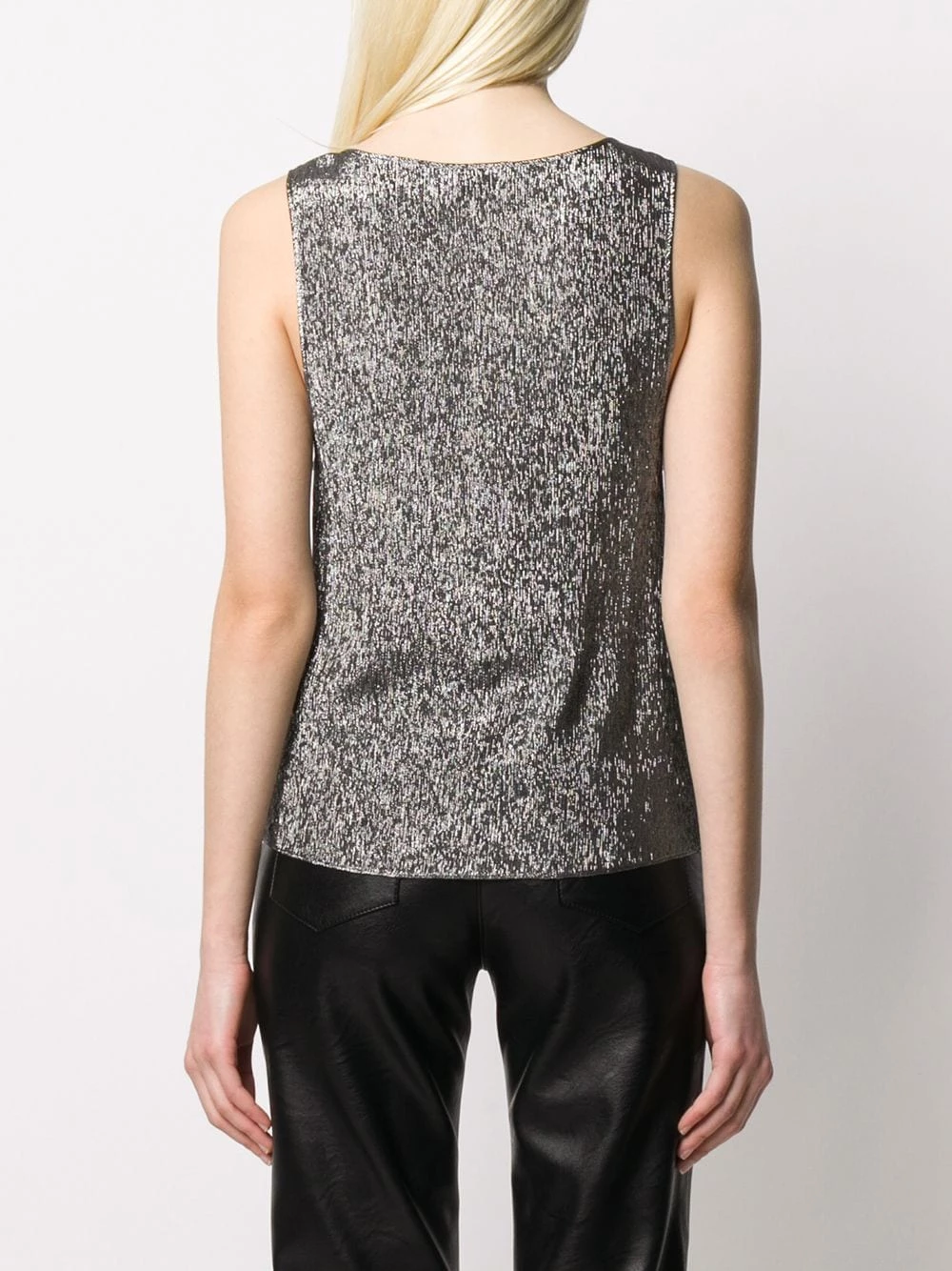 Saint Laurent metallic sleeveless top