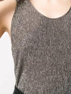Saint Laurent metallic sleeveless top
