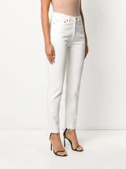 Saint Laurent raw-edge straight leg jeans