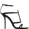 Saint Laurent Cassandra logo plaque 110mm sandals