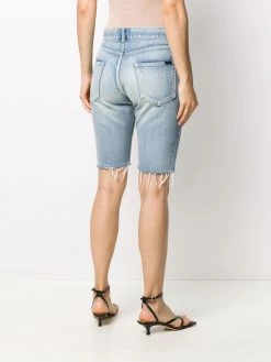 Saint Laurent frayed-edge denim shorts
