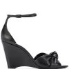 Saint Laurent knot detail wedge sandals