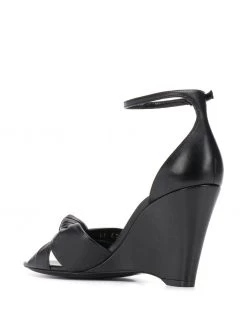 Saint Laurent knot detail wedge sandals