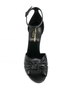 Saint Laurent knot detail wedge sandals